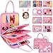 JHkim Busy Board for Toddlers Sensory Board Travel Toys Gifts for 1 2 3 4 Year Old Girls Boys Montessori Toys to Learn Fine Motor Skills Educational Activities Busy Book for Airplane Car Pink - Image 2
