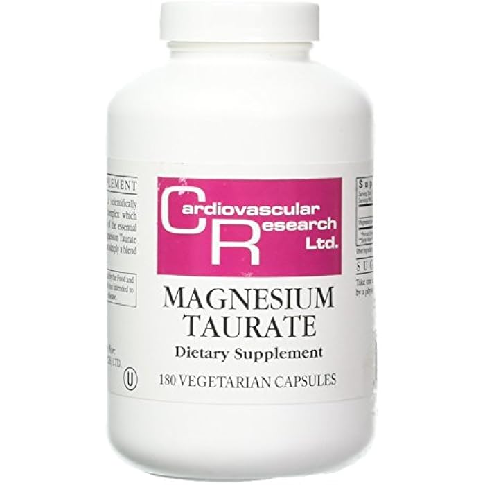 Ecological Formulas Cardiovascular Research Ecological Formulas Magnesium Taurate Capsule, 125 mg, 180 Count (EFMGT180) - Image 1