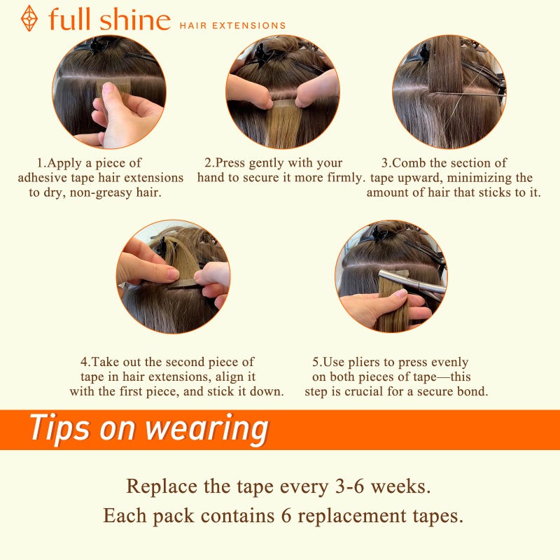 Full Shine 18Inch Tape in Hair Extensions Human Hair Ombre Balayage Tape in Extensions Color 2 Darkest Brown Fading to 3 and 27 Honey Blonde Seamless Remy Tape ins Human Hair Extensions 50G 20Pcs - Image 5