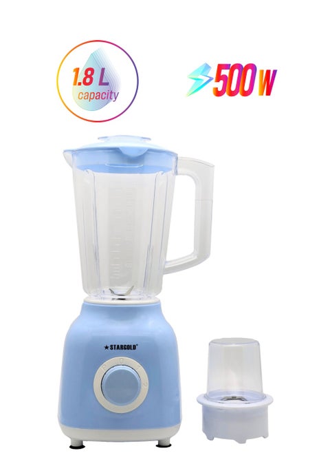 SG-1317 Blender and Grinder with 500W Power Copper Motor and 1.8L Juice Capacity