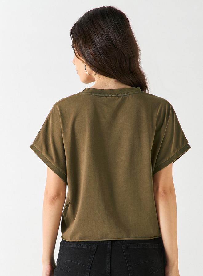 اس بي كاركترز Garfield Print T-shirt with Crew Neck and Short Sleeves - Image 3