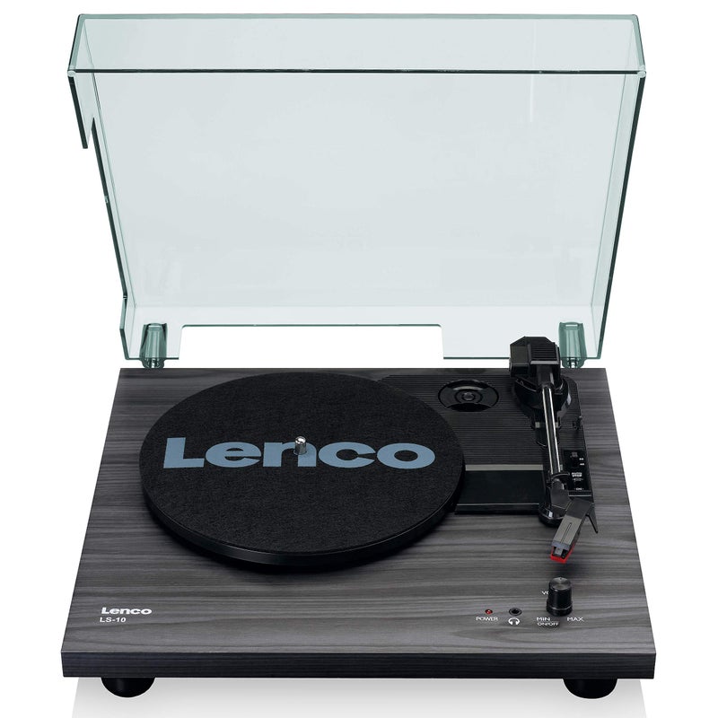 Lenco لينكو LS-10 مشغل اسطوانات فينيل مع مكبر صوت مدمج وتقنية البلوتوث 33 45 RPM أسود MDF مستورد من الاتحاد الأوروبي - Image 5