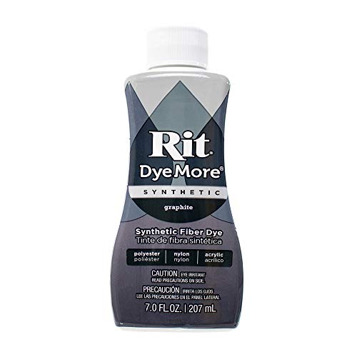 Craft County Rit DyeMore Single Bottle 7 Oz. Synthetic Liquid Fiber Dye for Clothing, Décor, and Crafts – Graphite - Image 1
