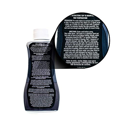 Craft County Rit DyeMore Single Bottle 7 Oz. Synthetic Liquid Fiber Dye for Clothing, Décor, and Crafts – Graphite - Image 3