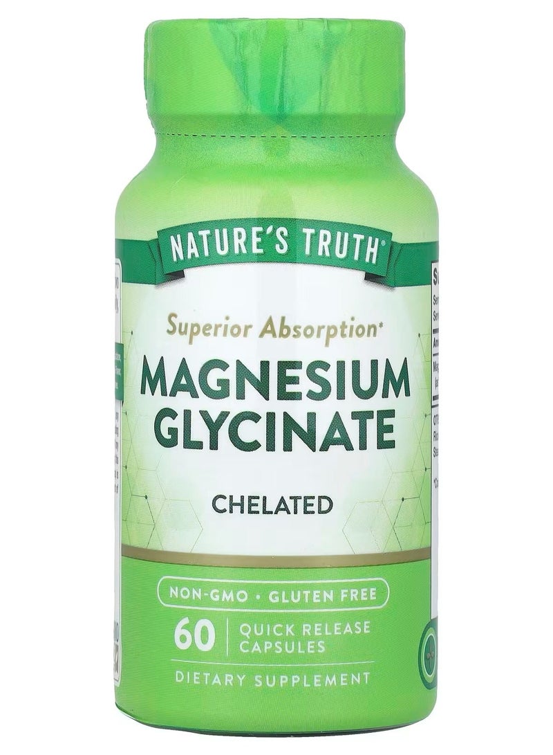 Nature's Truth, Magnesium Glycinate, Chelated, 60 capsules - Image 1