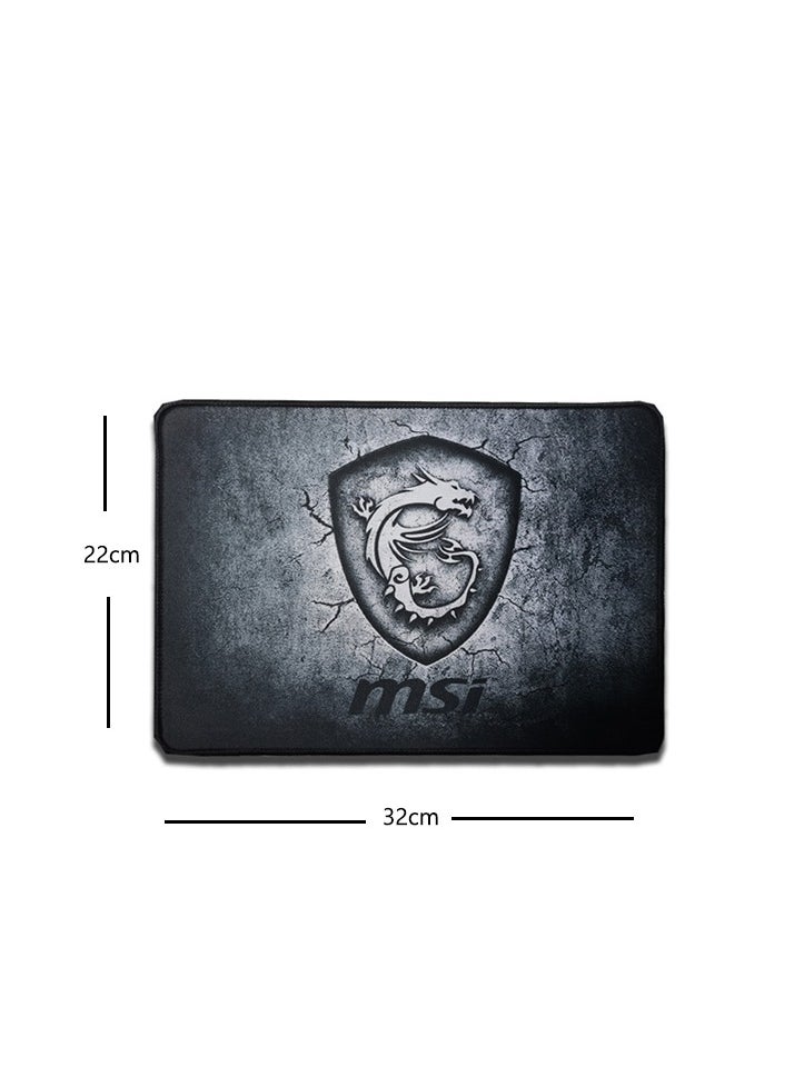 Generic - msi Shield Gaming Mouse Pad Medium Size 32 x 22 cm - Speed Fabric Edition - Rubber Base Anti Slip - Stitched Up Edge - For Gaming Mouse - Image 1