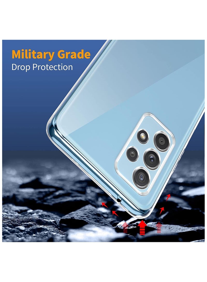Bills Samsung Galaxy A53 5G Shockproof Clear Case , Not Yellowing,10FT Military Drop Protection, Hard Clear Back Four Corner Airbags Drop Protection Phone Cover - Image 3