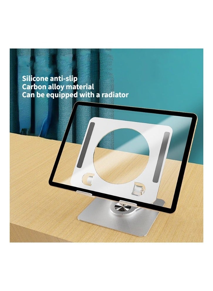 Aluminum iPad Stand  Swivel Tablet Stand for iPad with 360 Rotating Base, Foldable Adjustable Holder for Drawing, Compatible with iPad Pro/Air/Mini and More - Image 2