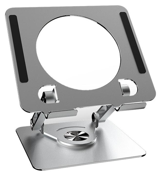 القاعدة المعدنية لجهاز iPad - قاعدة دوارة لجهاز iPad بقاعدة دوارة 360 درجة، حاملة قابلة للطي وقابلة للتعديل للرسم، متوافقة مع iPad Pro/Air/Mini وغيرها، باللون - Image 1