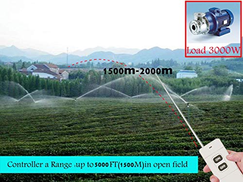 dstfuy Wireless Remote Switch 12V,1500M Meters Long Distance,DC 12V/24V/48V/72V /40A Relay RF Remote Control Switch for Water Pump Motor Lighting Farm Agriculture(Switch 12V) - Image 3