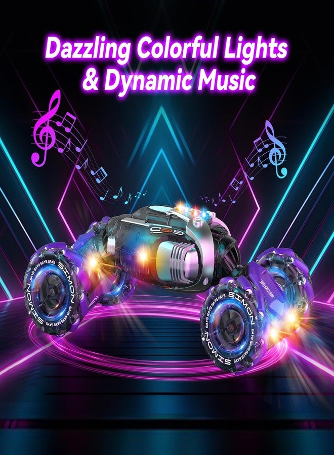 Nicella Gesture Sensing RC Stunt Car, Remote Control Cars Transformer Toys for Age 5-7 6-12 8 9 10 11 Yr Boys Girls Birthday Halloween, 2.4Ghz Hand Control 360° Rotating Toys Car - Image 3