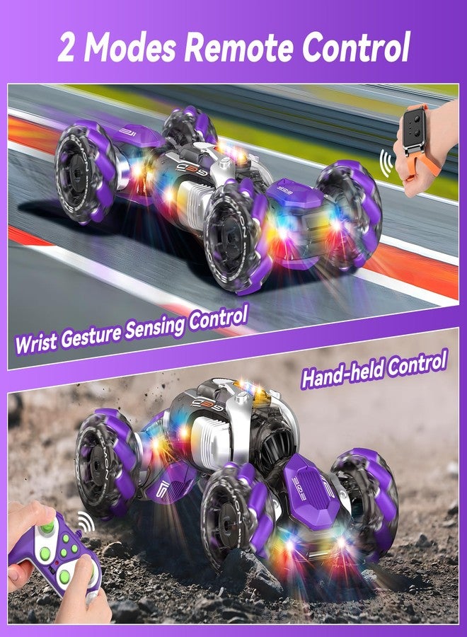 Nicella Gesture Sensing RC Stunt Car, Remote Control Cars Transformer Toys for Age 5-7 6-12 8 9 10 11 Yr Boys Girls Birthday Halloween, 2.4Ghz Hand Control 360° Rotating Toys Car - Image 2