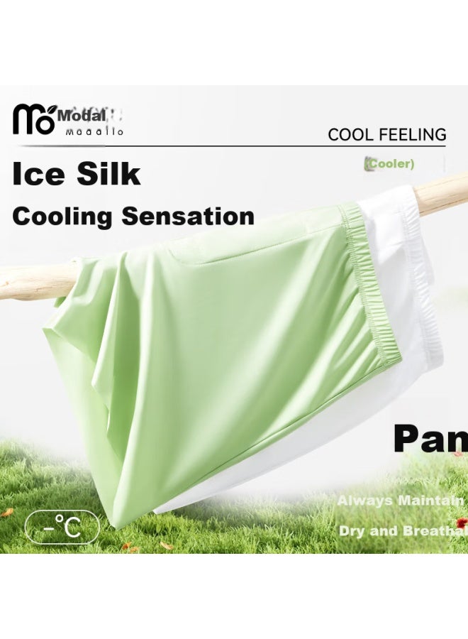 Madallo 3-pack 120s Ice Silk Boxer Briefs Men's Summer Thin Quick-dry Plus Size Loose Four-corner Flat-angle Underpants - Image 2