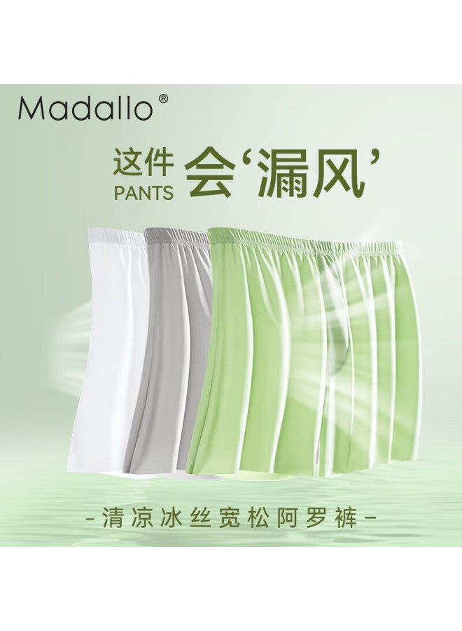 Madallo 3-pack 120s Ice Silk Boxer Briefs Men's Summer Thin Quick-dry Plus Size Loose Four-corner Flat-angle Underpants - Image 1