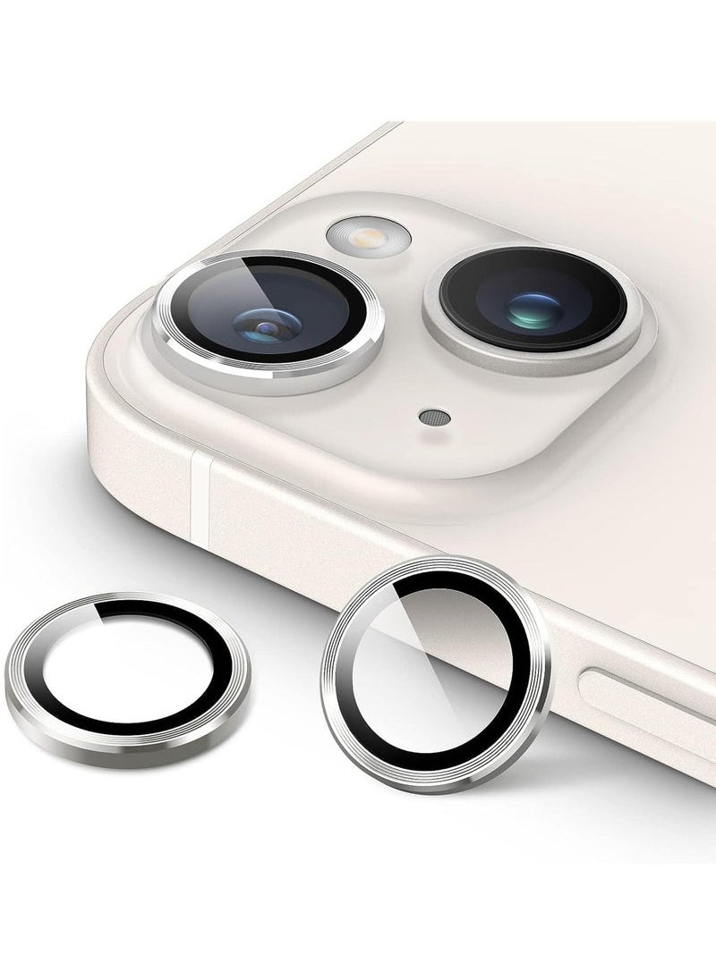 Generic Lens Protector for iPhone 15 6.1-Inch and iPhone 15 Plus 6.7-Inch 9H Tempered Glass Metal Individual Ring Cover HD Clear  - Image 1