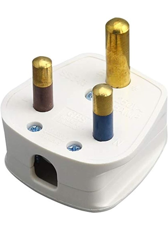 brandless Electronic 3 Pin Cylinder 15A Power Uk Plug - Image 1