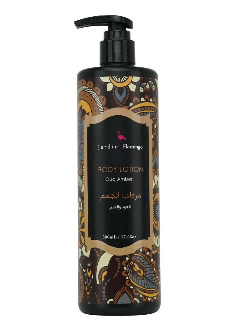Jardin Flamingo Moisturizing Body Lotion – Oud & Amber 500ml