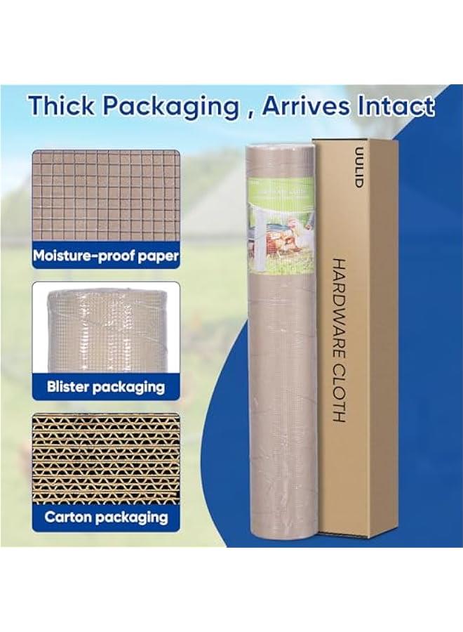 Arabest Hardware Cloth 1/4 Inch 48 x 100 ft 23 gauge Hot Dipped Galvanized After Welding Fence Wire Mesh Roll Hardware Mesh Chicken Rabbit Snake Cage Welding Fencing - Image 4