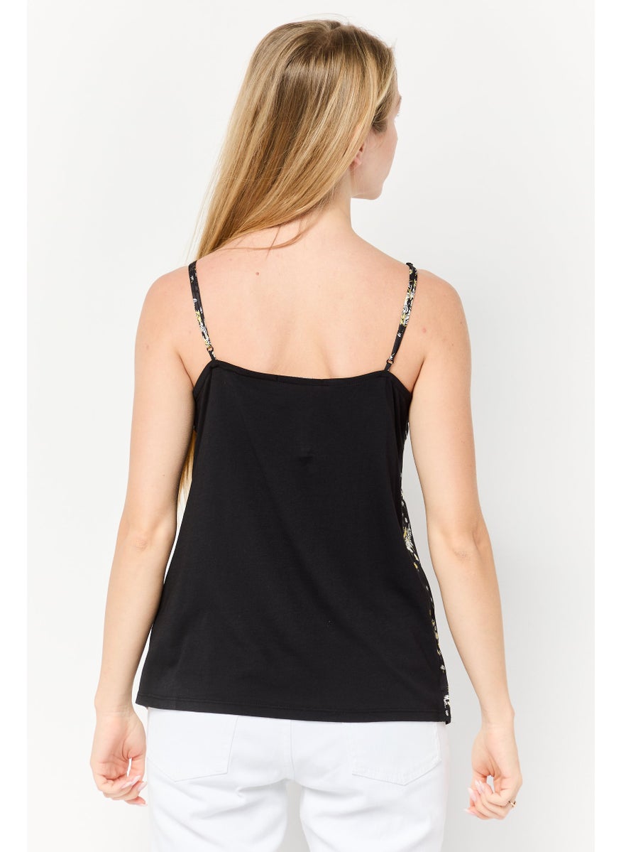 Scotch & Soda Women V-Neck Sleeveless Floral Print Tank Top, Multicolor  - Image 4