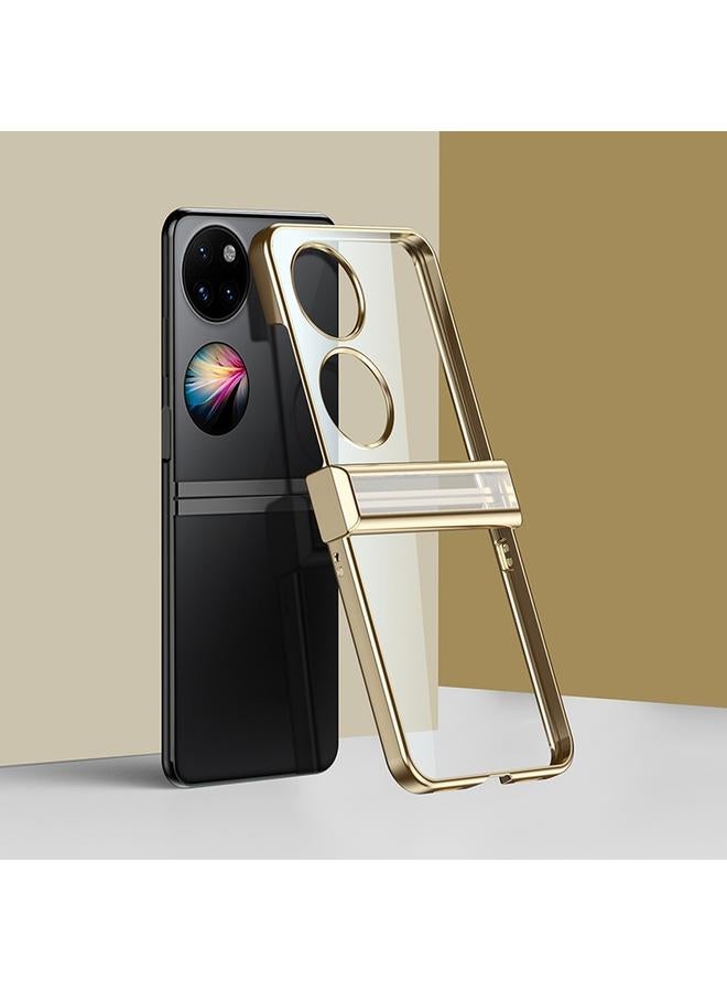 جرين تايجر جراب لهاتف Huawei P50 Pocket مصنوع من مادة البولي كربونات المطلية بالكهرباء ومضاد للصدمات وتغطية كاملة - Image 1