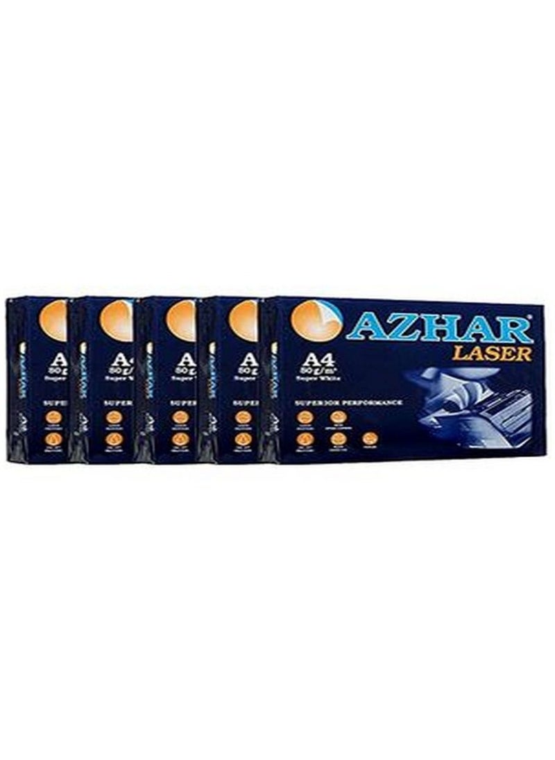 Azhar Azhar White Premium A4 Paper 80gm 5 Packs of 2500 papers  - Image 1
