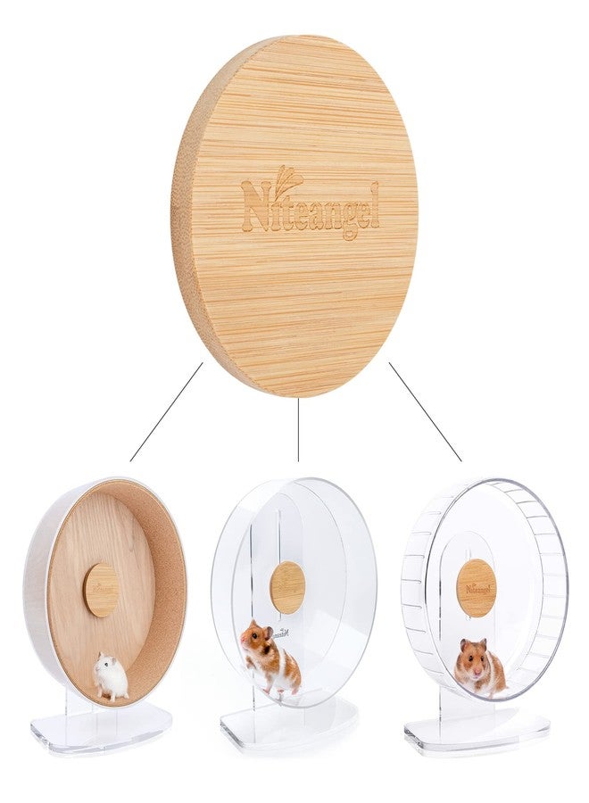 Niteangel Hamster Wheel Accessories - Fits Super-Silent, Acrylic, Cloud, Wooden (Bamboo Logo Cover - Large) - Image 2