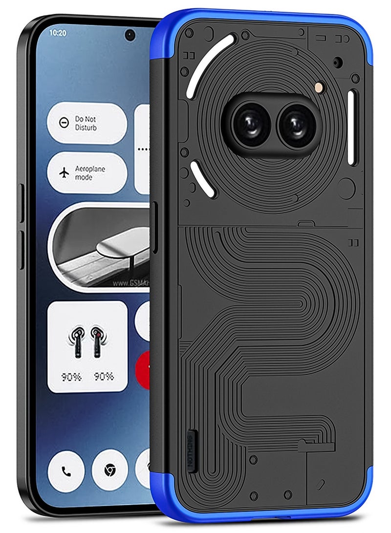For Nothing Phone 2a Case, 360 Degree Full Body Hard Plastic Material Protective Back Cover, Detachable Split Slim Fit Shockproof Casing, Anti-Scratch Bumper Mobile Case - Image 1