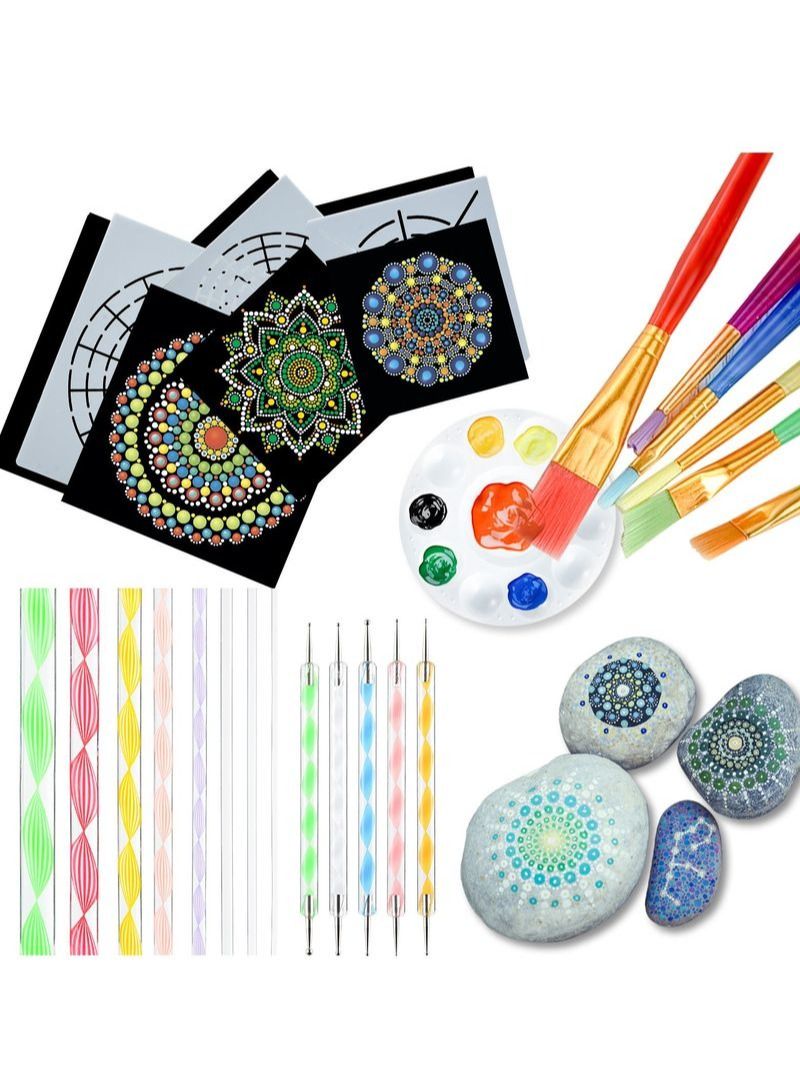 NIBEMINENT 29Pcs Mandala Embellishment Painting Tool Set - Image 1