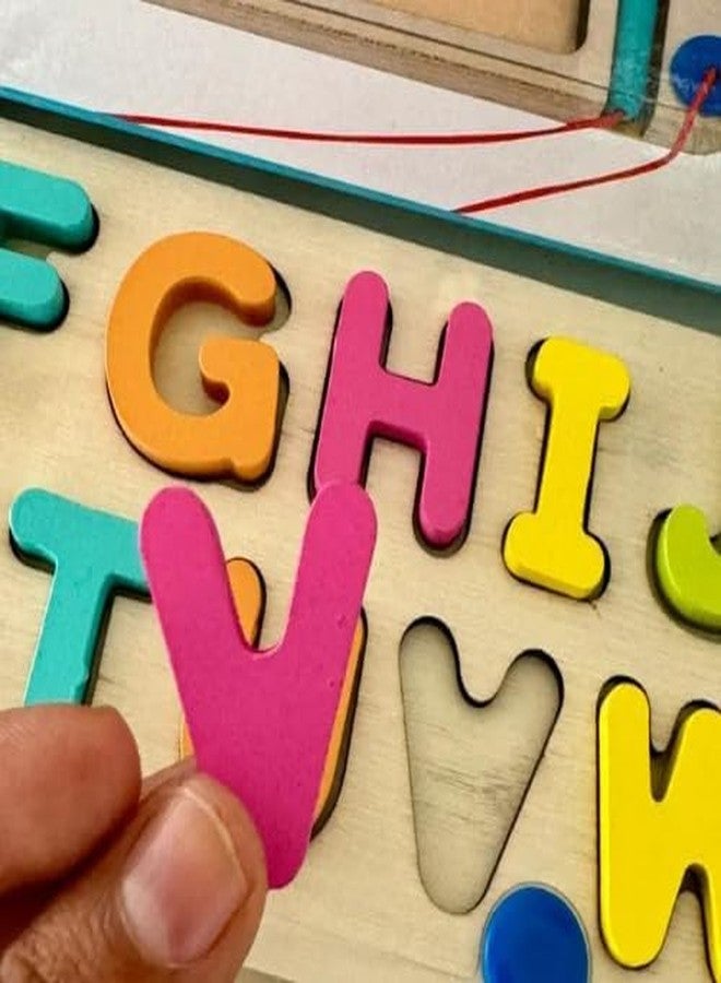 صُممت لوحة الحروف الأبجدية متعددة الوظائف من سمارت ثينكر تويز لتعليم الأطفال الحروف والأرقام والمطابقة المغناطيسية للألوان بطريقة جذابة وتفاعلية. - Image 4