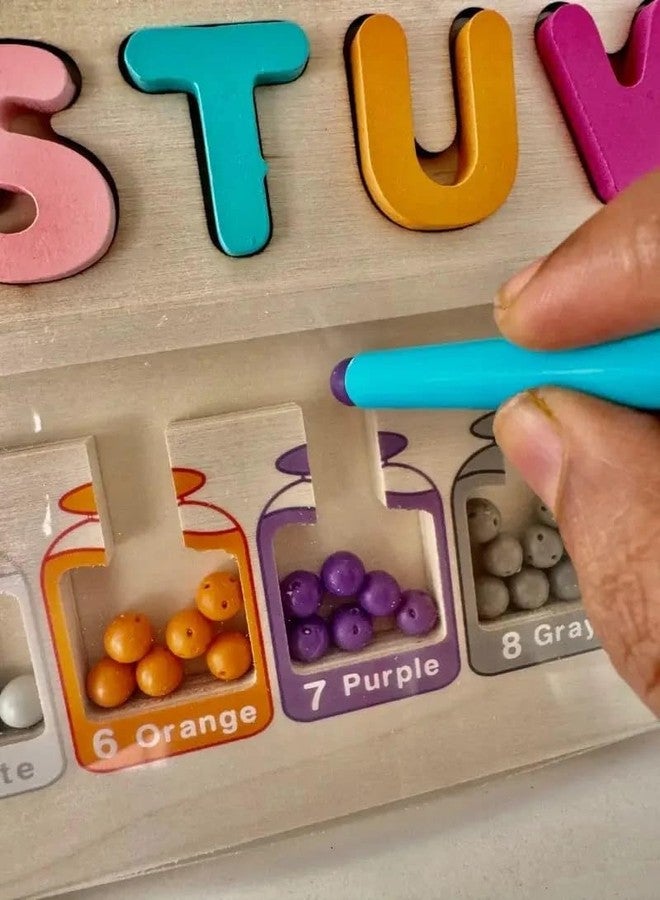 صُممت لوحة الحروف الأبجدية متعددة الوظائف من سمارت ثينكر تويز لتعليم الأطفال الحروف والأرقام والمطابقة المغناطيسية للألوان بطريقة جذابة وتفاعلية. - Image 3