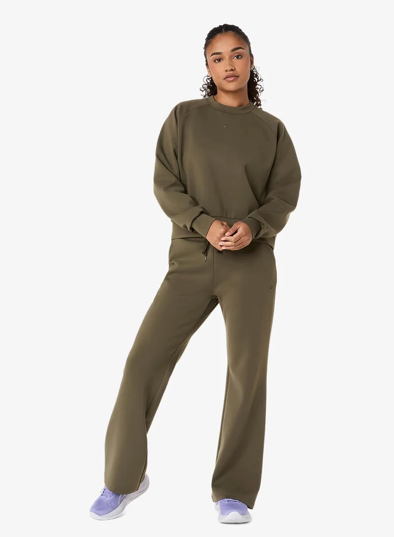 Asics DARK OLIVE Nagino Refined Texture Sweatshirt for Women | Best Price UAE