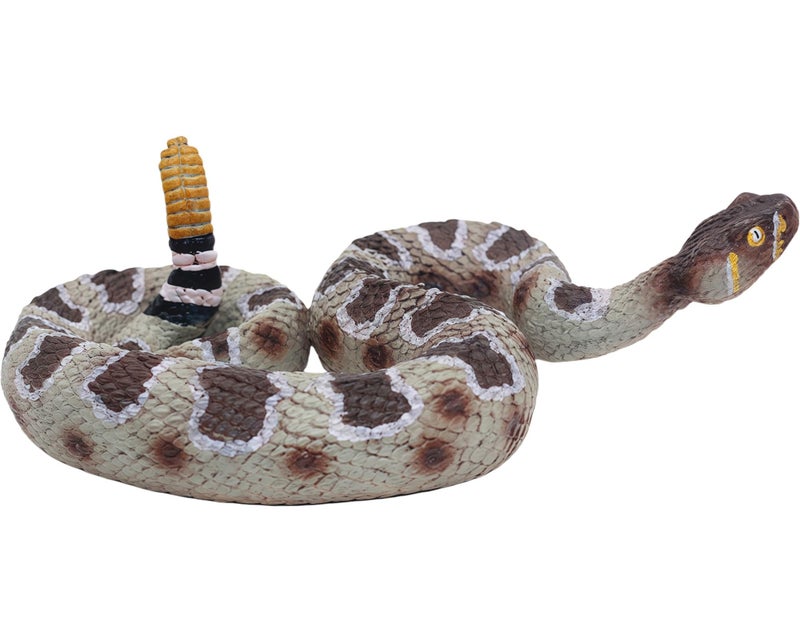 Gemini&Genius GeminiGenius Rattlesnake Toy for Kids Snake Habitat Reptile Toy Rattler Animal Action Figure Desert Animal Toys Halloween Prop Kids Gifts - Image 3