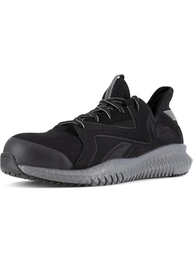 Reebok Work حذاء سلامة للرجال بمقدمة مركبة خفيف الوزن وجيد التهوية كحلي ورمادي RB4066 - Image 4