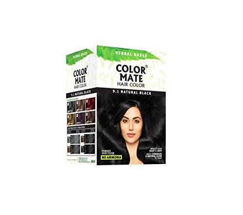 Color Mate Herbal Based Ammonia Free Hair Color with Ayur Product in Combo 91Natural Black - Image 2