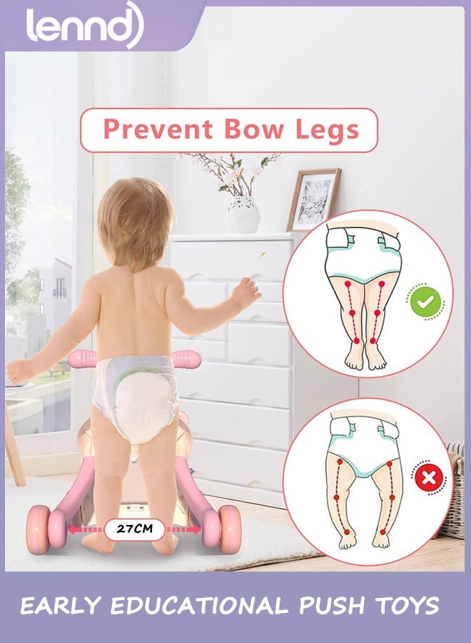 LENND 3 in 1 Baby Walker and Activity Center for Girl, Learning to Walk, Sit to Stand, Early Educational Push Toys with Music Panel for Infant Toddler 12+ Months Pink - Image 5