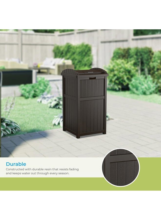 suncast Outdoor Stylish Trash Hideaway, Black - Image 4