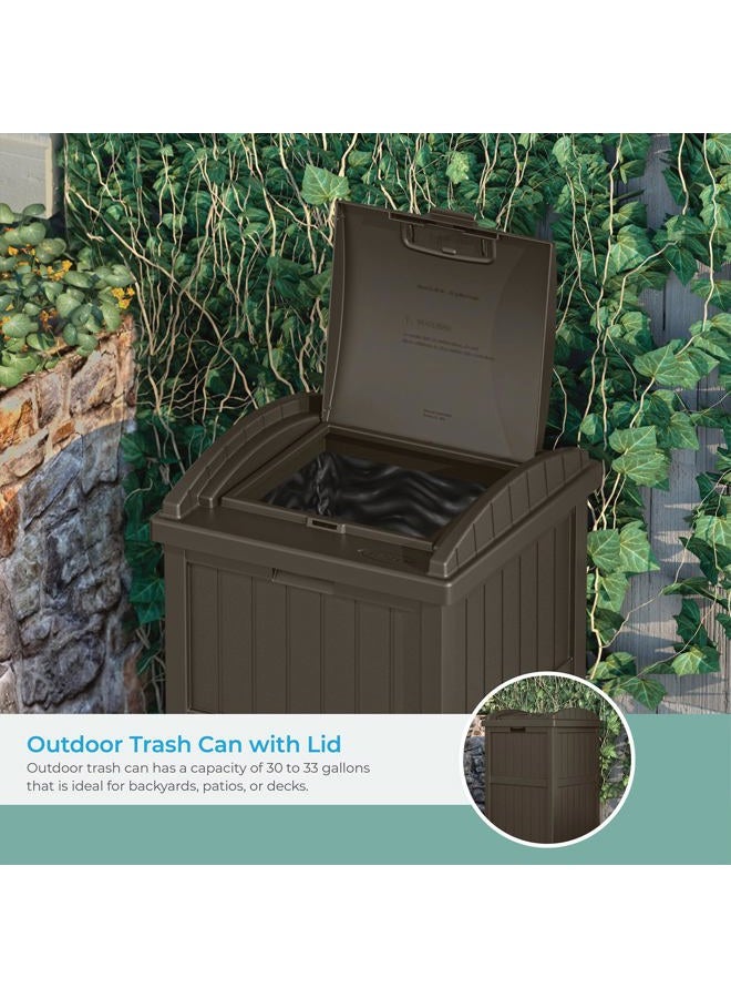 suncast Outdoor Stylish Trash Hideaway, Black - Image 3
