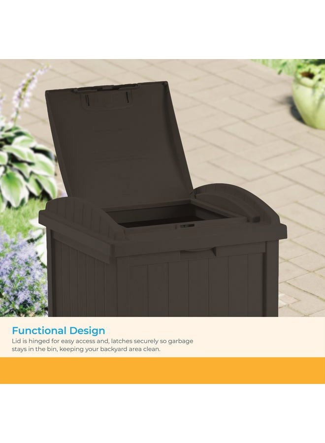 suncast Outdoor Stylish Trash Hideaway, Black - Image 5