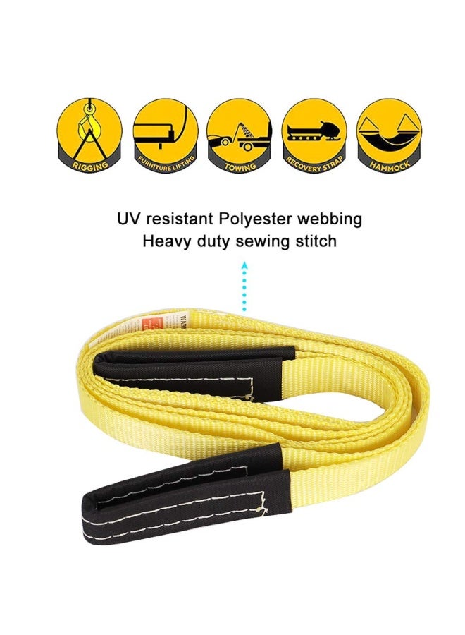 XSTRAP STANDARD Heavy-Duty 4 000 LB Breaking Strength 65 FT Rope Hoist with 2PK 8 FT Lift Sling  Black - Image 4