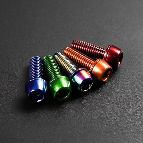 CNC MTB Caliper Bolts,Bike disc Brake Caliper Bolts M6x18mm Steel Alloy，Orange - Image 3