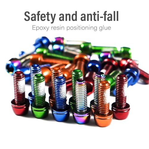 CNC MTB Caliper Bolts,Bike disc Brake Caliper Bolts M6x18mm Steel Alloy，Orange - Image 4