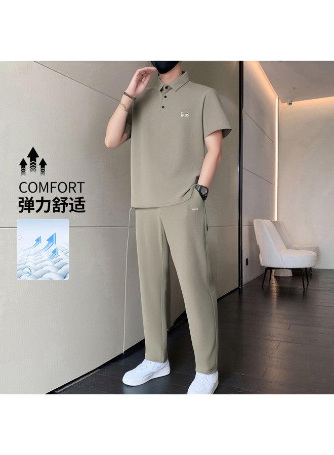 FOLUNSI premium Seamless Everyday Office Wear Soft & Comfortable Loose-fit Solid Color Versatile Men's Suit - Image 2