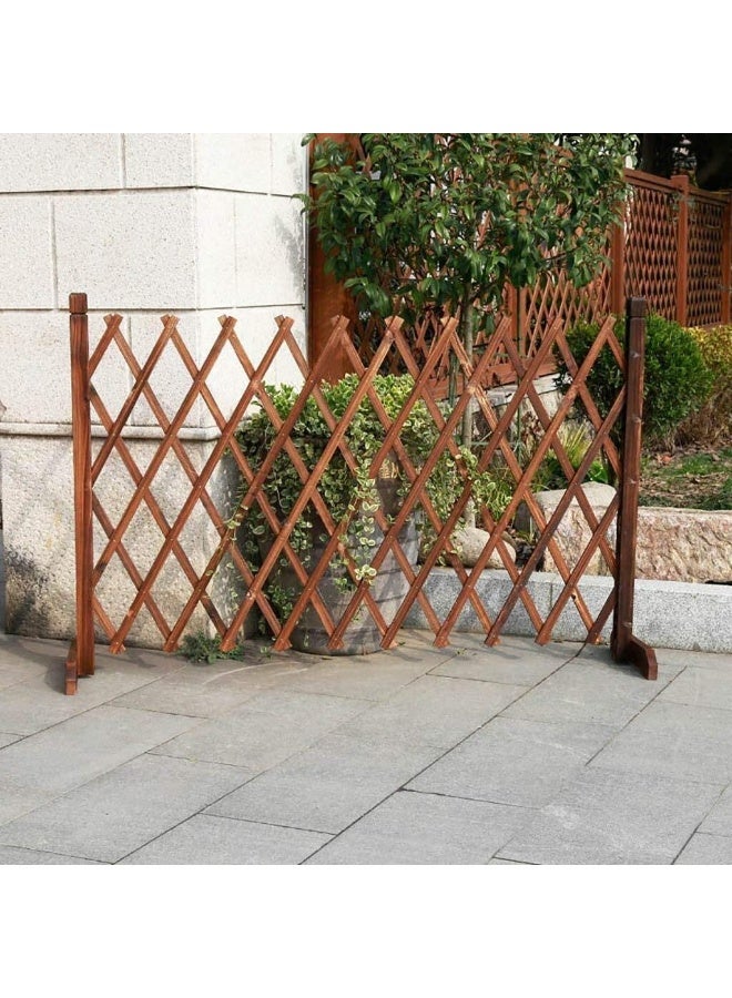 LINGWEI Wooden Expandable Trellis Fence 98x120cm  Freestanding Garden Fence & Pet Gate - Image 5
