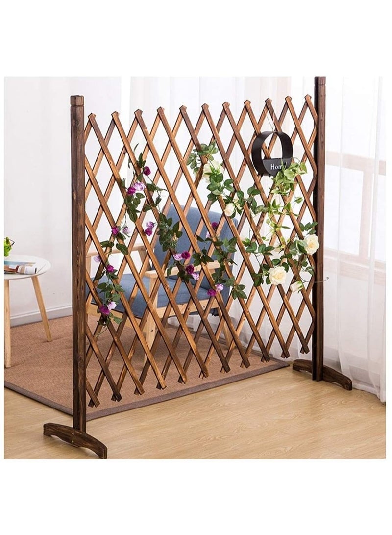 LINGWEI Wooden Expandable Trellis Fence 98x120cm  Freestanding Garden Fence & Pet Gate - Image 4