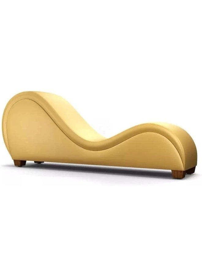Exclusive Furniture Yellow S-Shaped Sofa - Image 1
