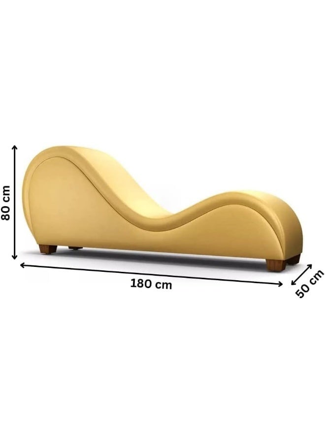 Exclusive Furniture Yellow S-Shaped Sofa - Image 2