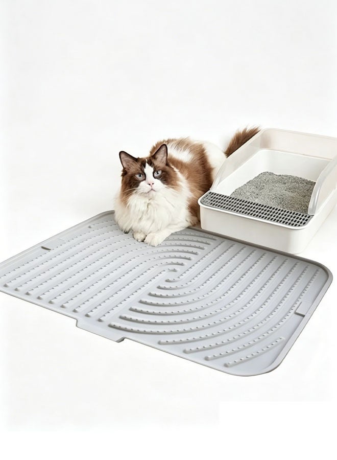 Cat Litter Mat,Cat Litter Box Mat,Waterproof Litter Trapping Mat for Scatter Control , Easy to Clean and Keeps the Floor Tidy - Image 1