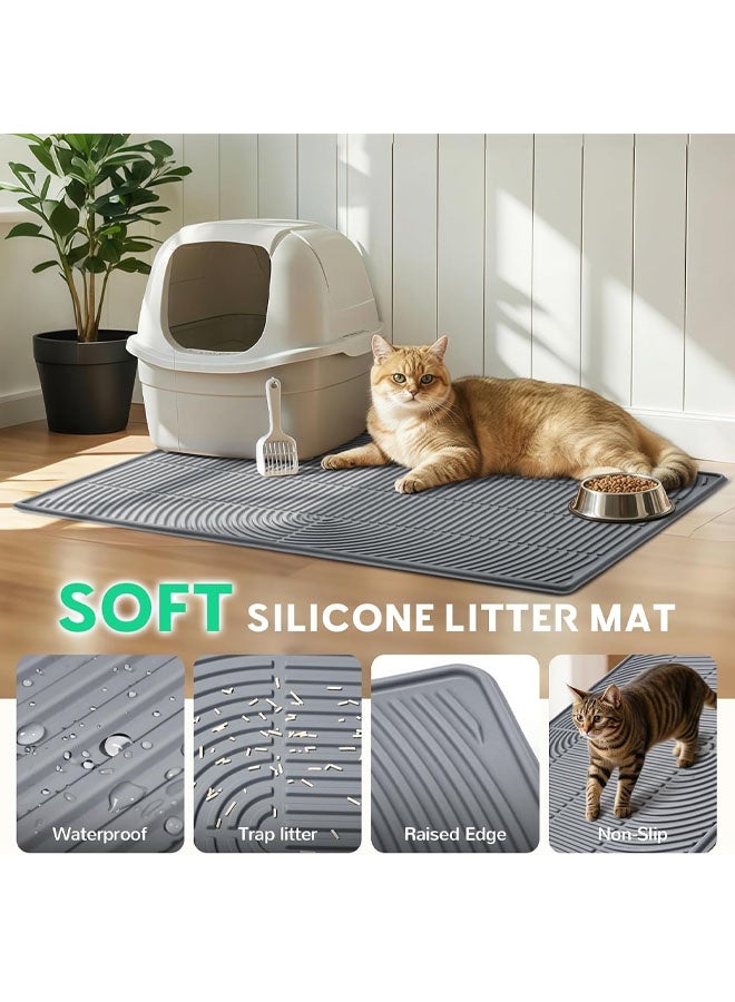 Cat Litter Mat,Cat Litter Box Mat,Waterproof Litter Trapping Mat for Scatter Control , Easy to Clean and Keeps the Floor Tidy - Image 3