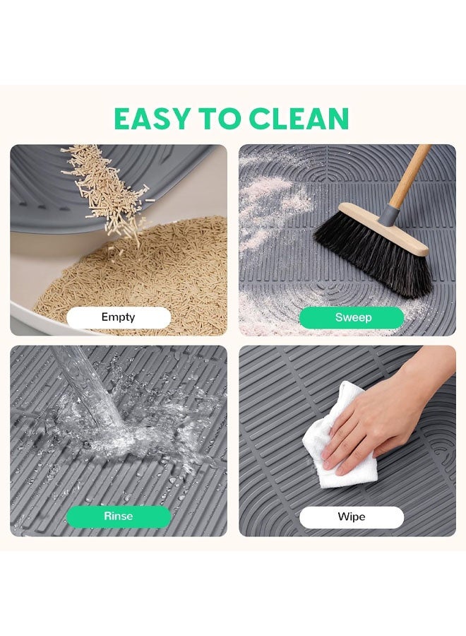 Cat Litter Mat,Cat Litter Box Mat,Waterproof Litter Trapping Mat for Scatter Control , Easy to Clean and Keeps the Floor Tidy - Image 4
