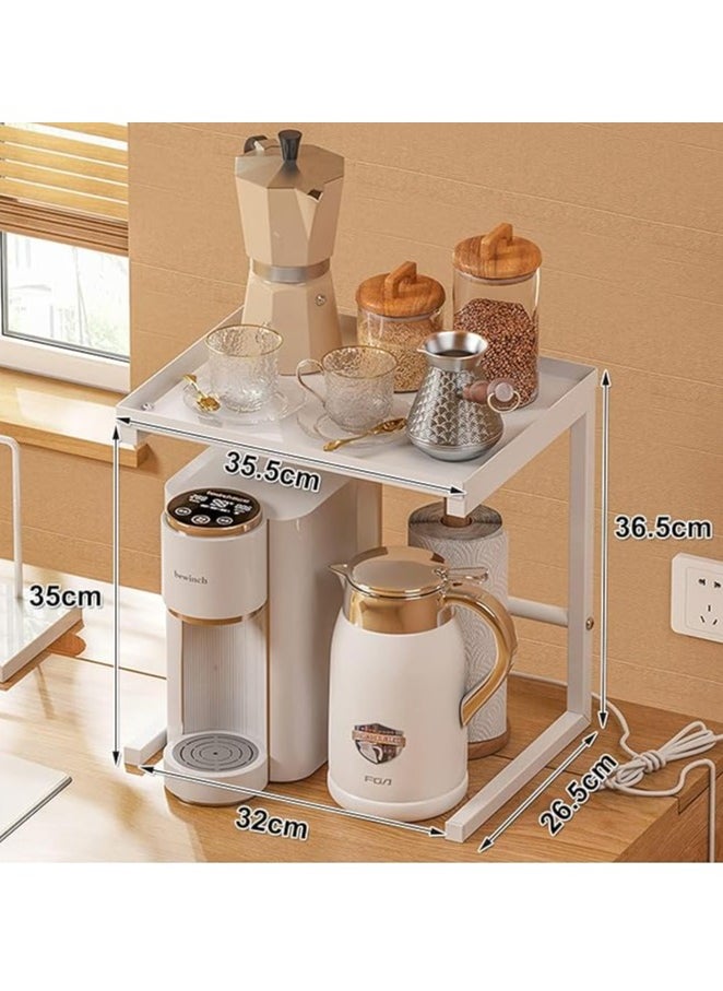 ELIKLIV - Coffee Maker Rack, Spice Rack, Kitchen Appliance Storage, Kitchen Rack, Kitchen Gadgets and Kitchen Organization, Rack for Rice Cooker, Air Fryer, Stand Mixer, and Blender, with Enough Height - Image 1